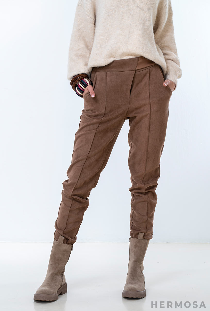 Marella Trousers | Womens Slim Trousers Camel ~ Clec Education